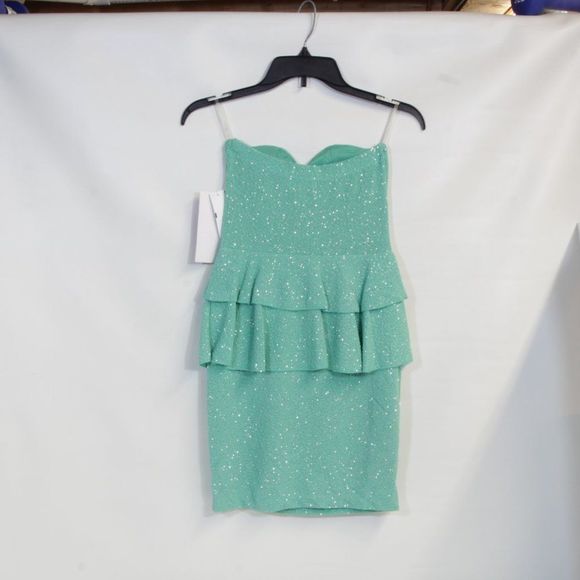Emerald Sundae Club Mint Green Strapless Cocktail Mini Dress Size Small Juniors - Picture 2 of 8